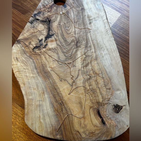 14k Rose Gold Pave Diamond Lariat Necklace - Picture 2 of 12